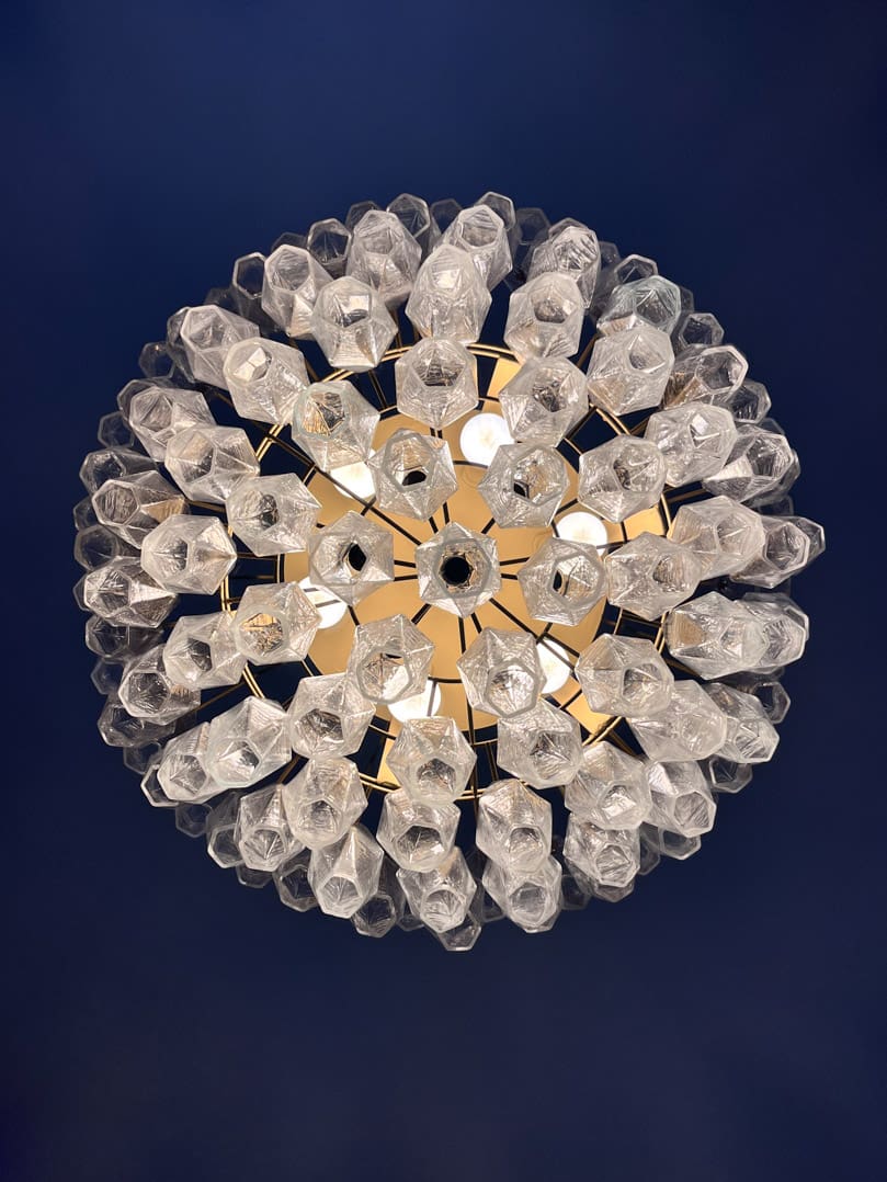 Murano Chandelier – Poliedri – 111 glass – Transparent