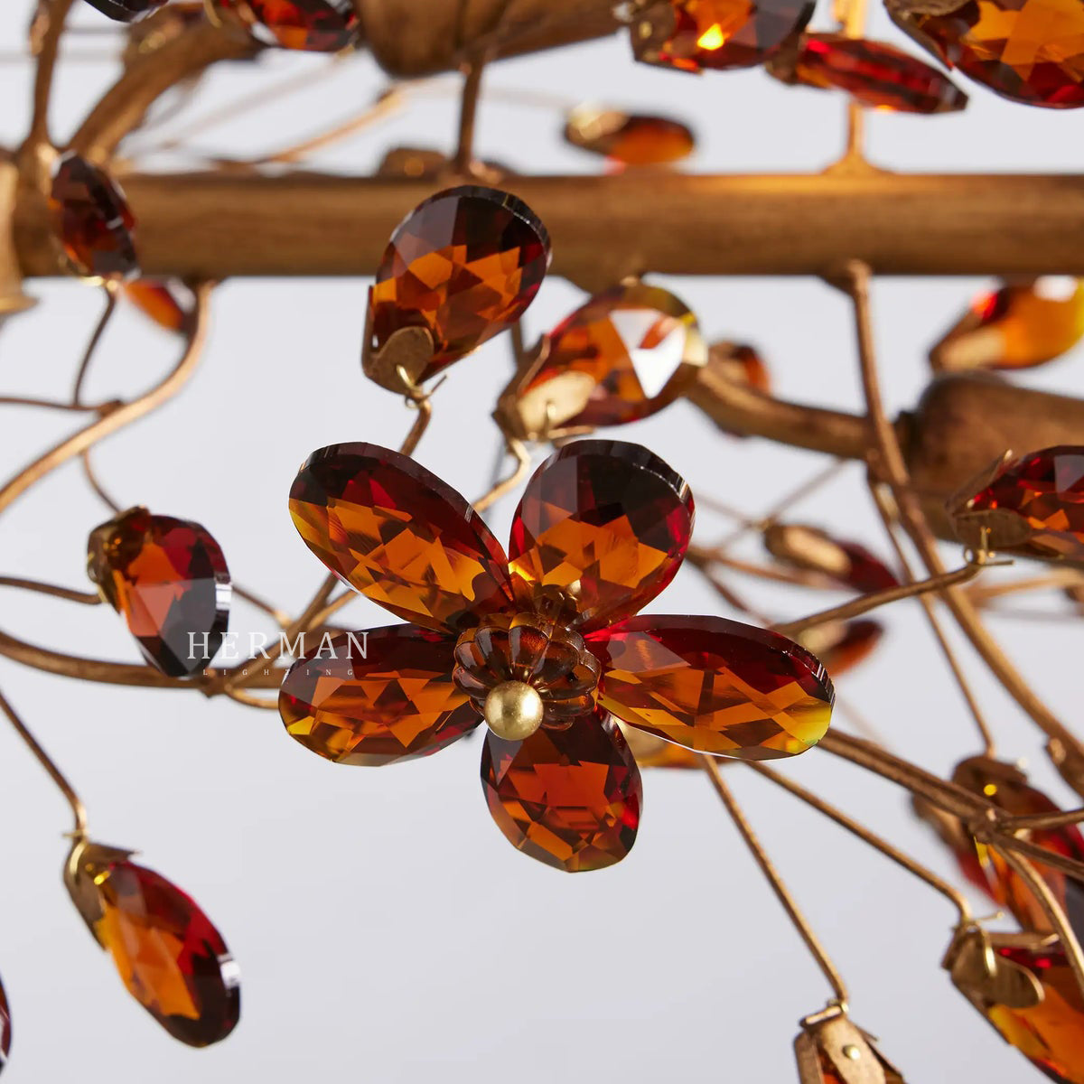 Fiore Colored Oval Chandelier 62" 74"