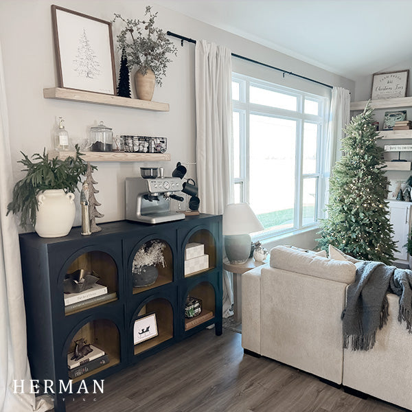 Hattie Arched Storage Cabinet  in Oak 60.75"W