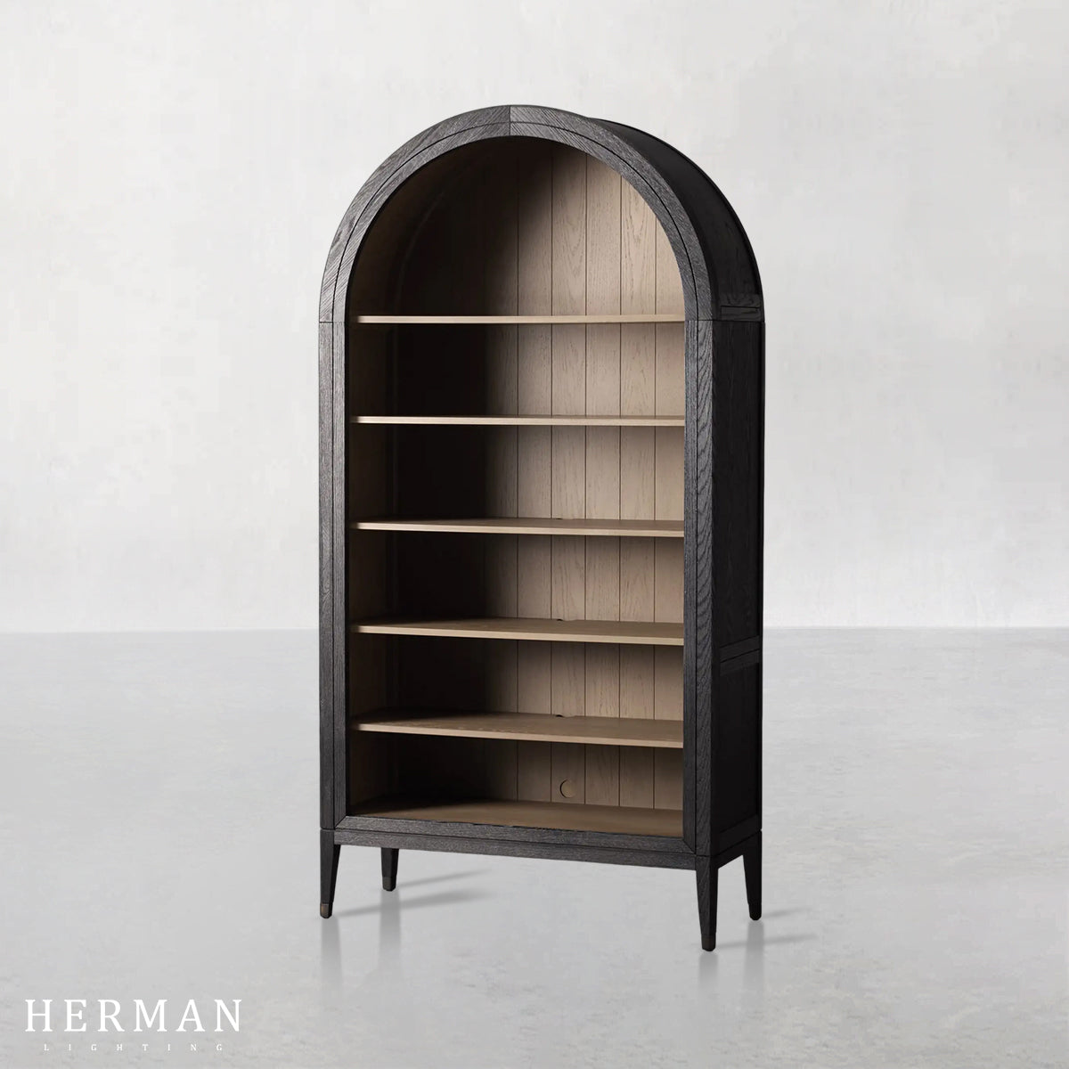 Hattie Open Bookcase in Oak 36"W 46"W
