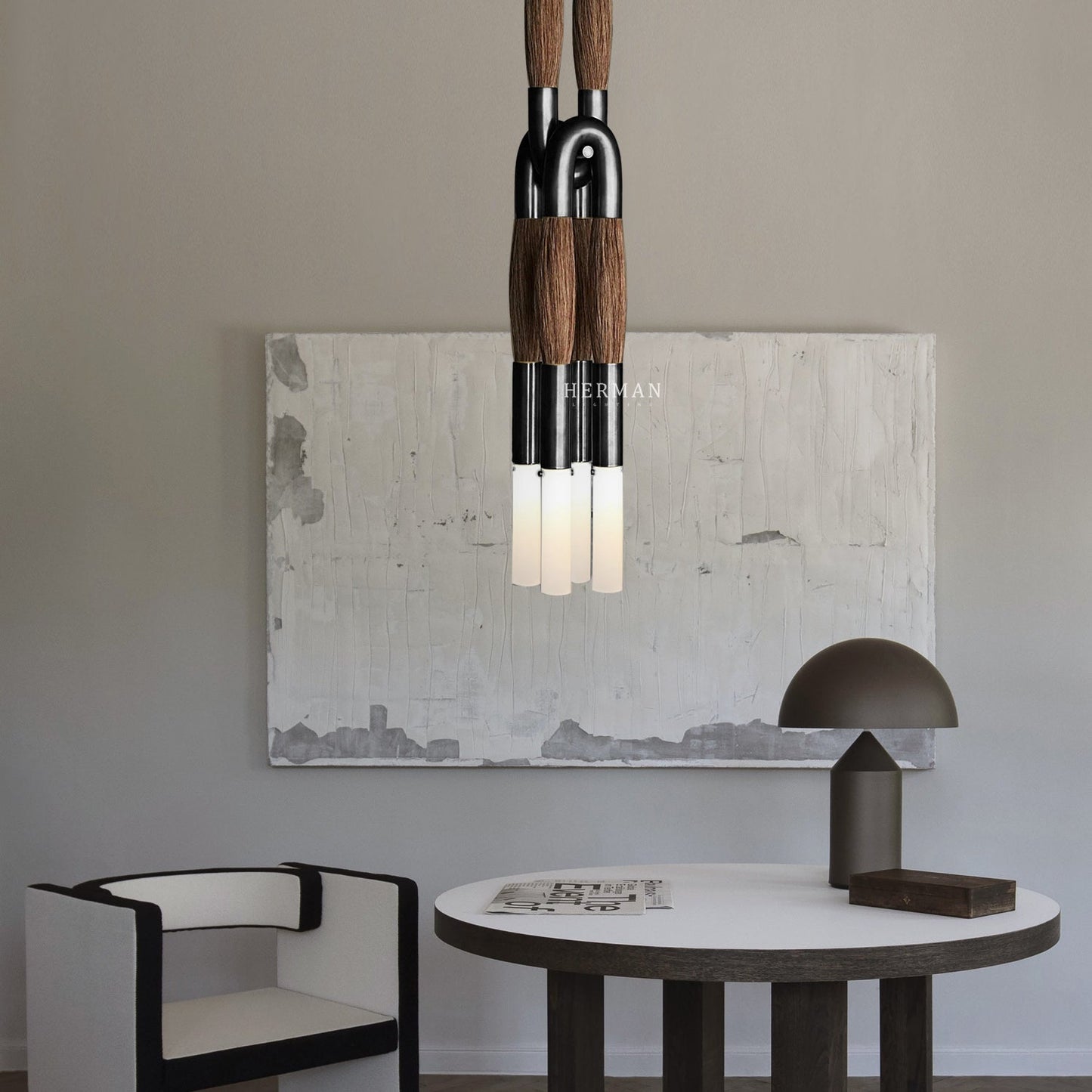 Heritage Horsehair 4-Light Pendant