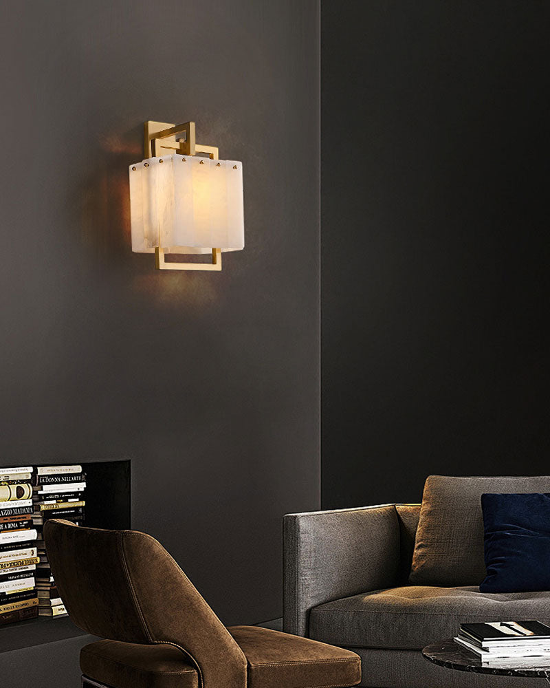Elegant Cluster Alabaster Dome Suspension Light Lacquered Burnished Brass for hallway