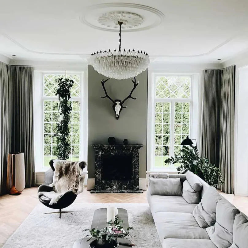 Murano Chandelier – Poliedri – 185 glass – Iridescent