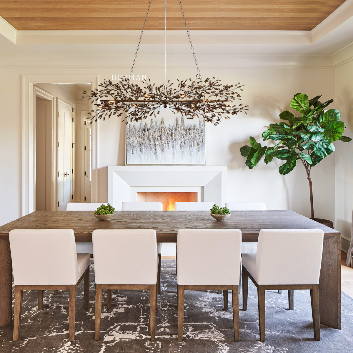 Fiore Colored Linear Chandelier 51" 68"