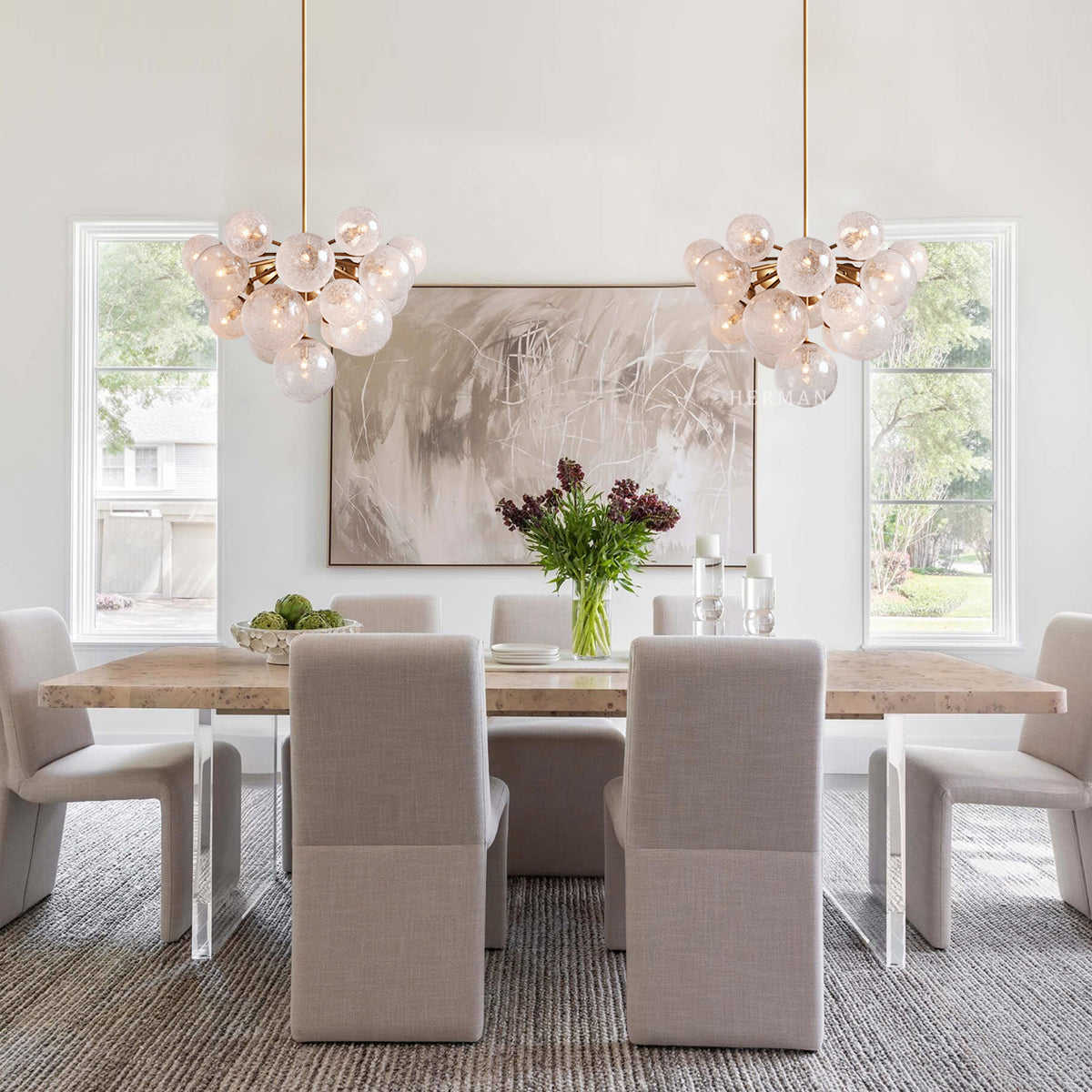 Bubble Mandoza Chandelier 27'' 35''