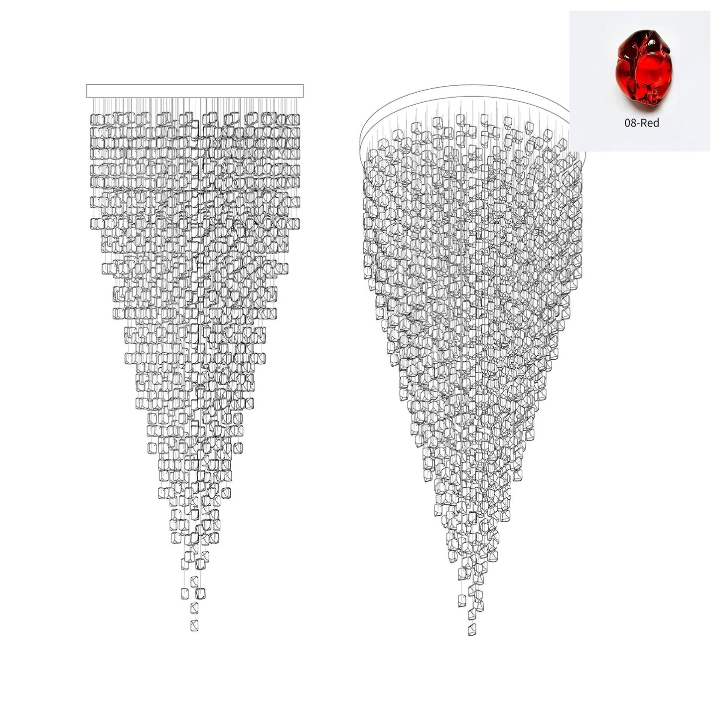 Crystal Stone Chandelier