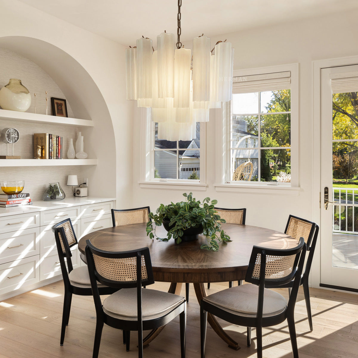 Murano Chandelier – 36 tubes – Matte white