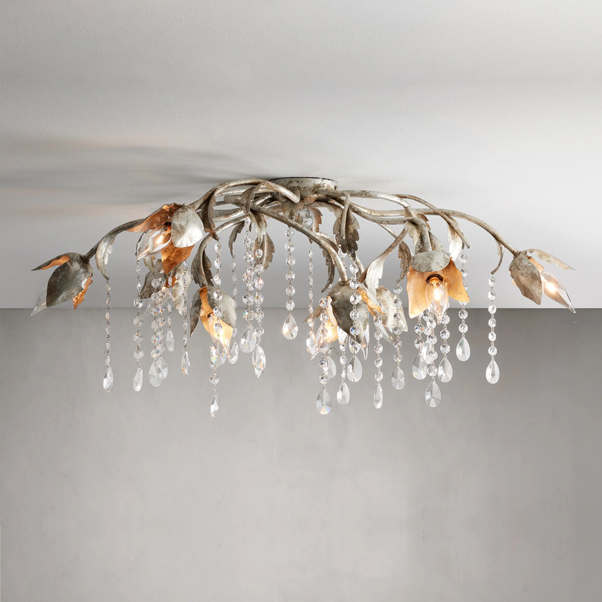 Gothic Viticci Flushmount 23.5" 32"-Silver