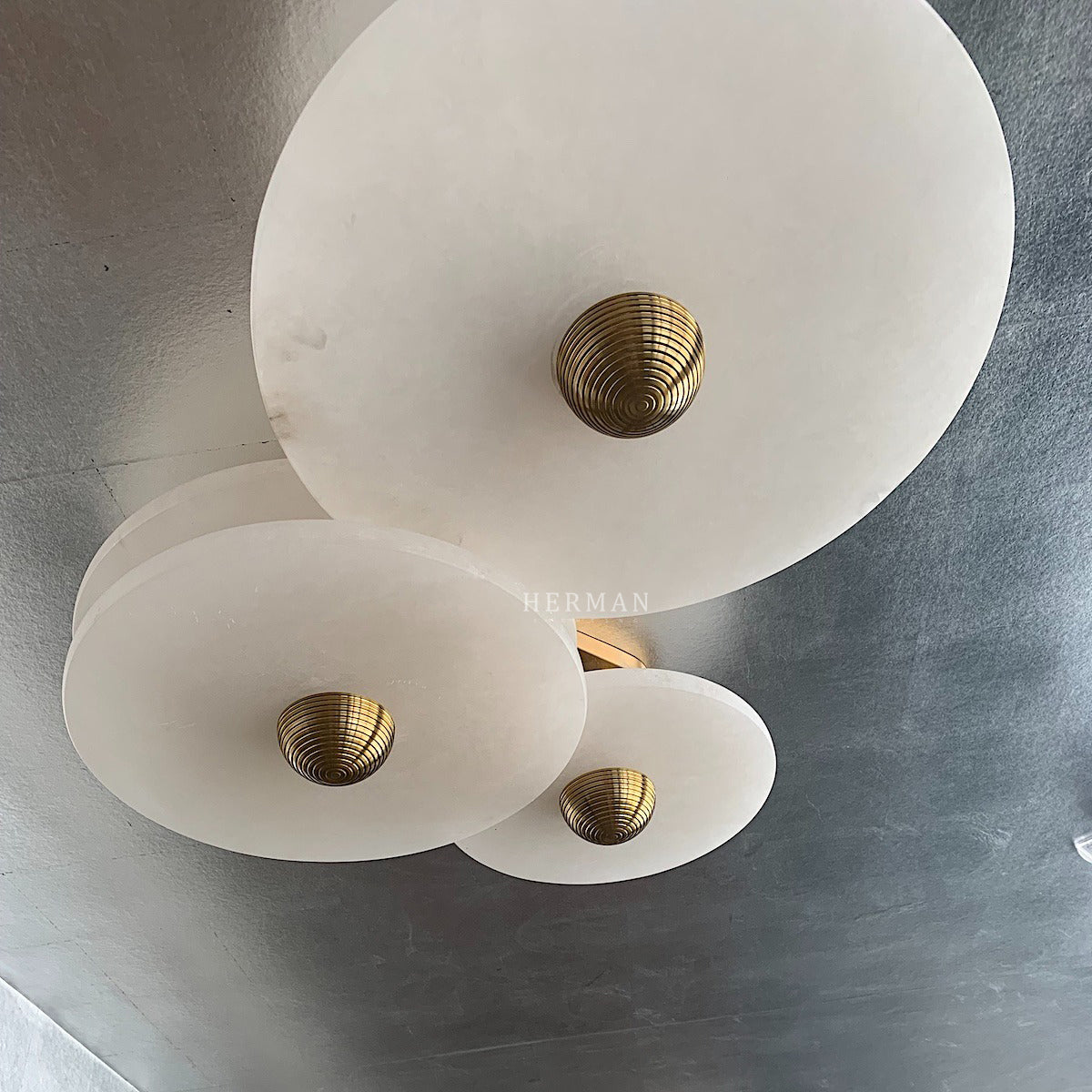 Median Alabaster Flush mount - 3 Surface