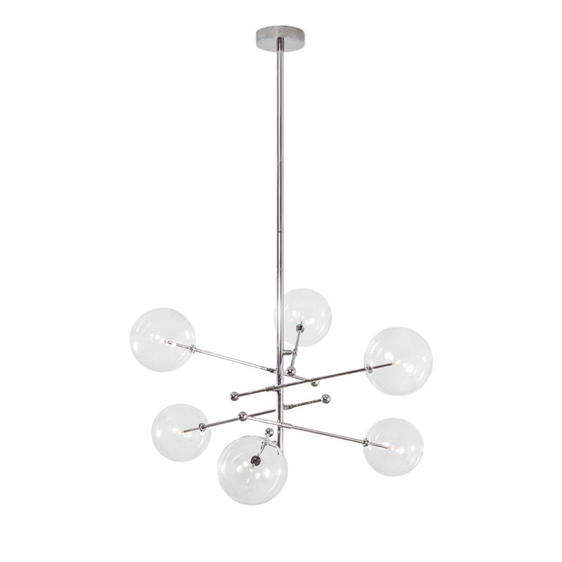 RD15 6 - Light Modern Brass Chandelier - Schwung