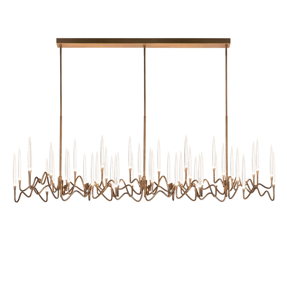 Custom Size Pezzo Crystal Long Chandelier L70''