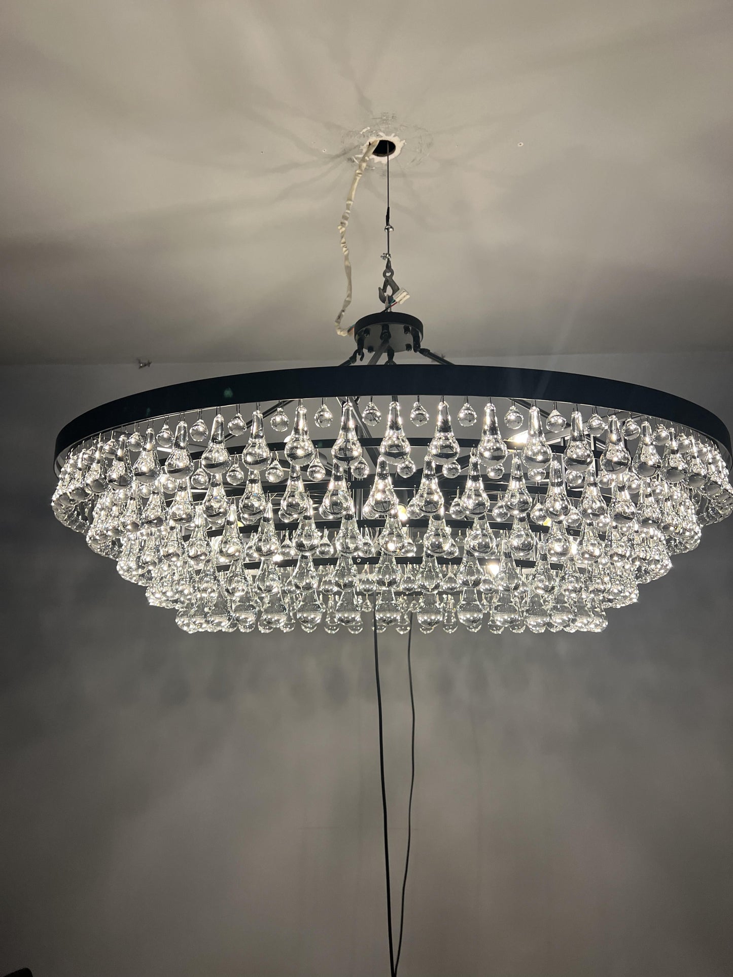 Artistic Pear Round Chandelier 50", Dining Room Round Chandelier