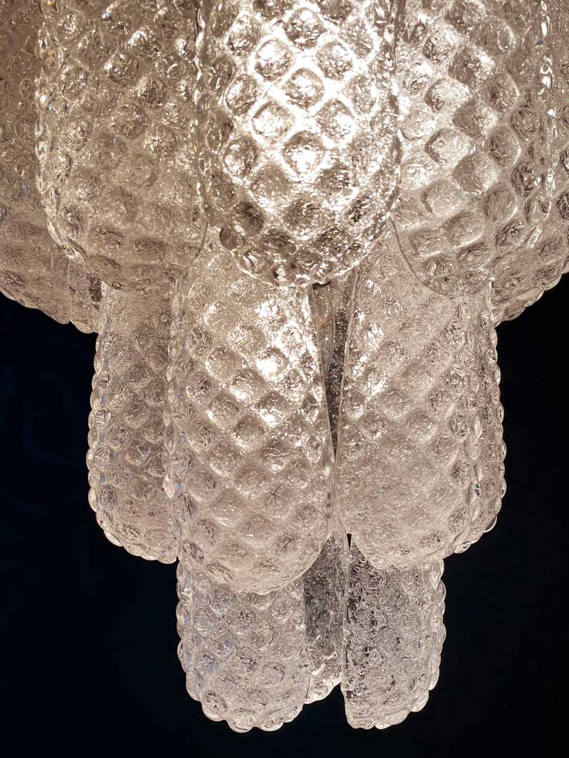 Murano Chandelier – Drop – 85 glasses – Transparent