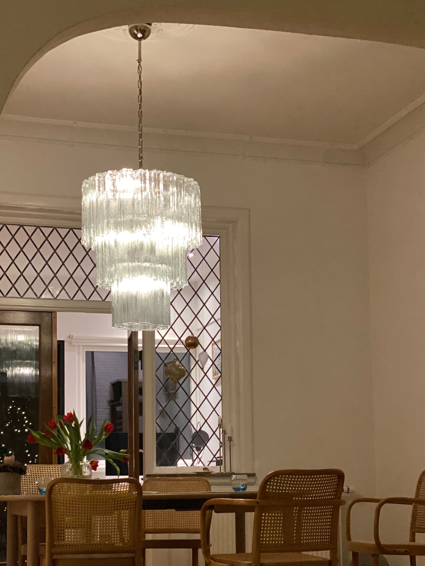 Murano Chandelier – 52 tubes – Transparent