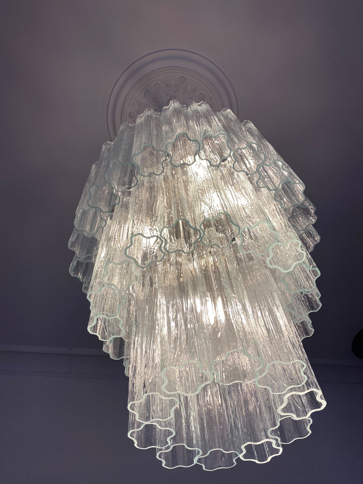 Murano Chandelier – 52 tubes – Transparent