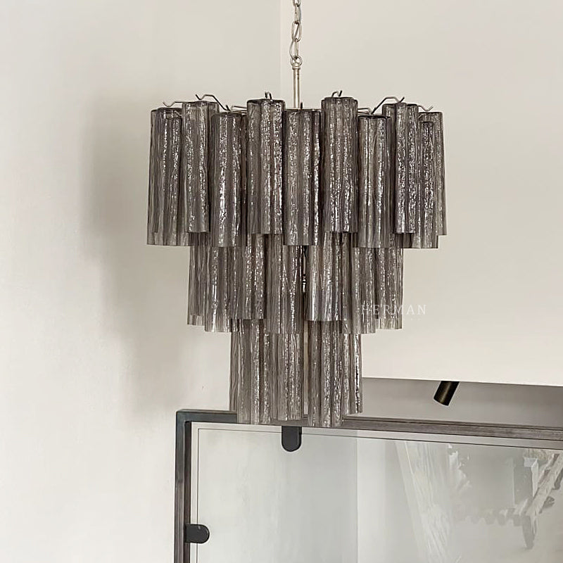 Murano Chandelier – 48 tubes – Smoked