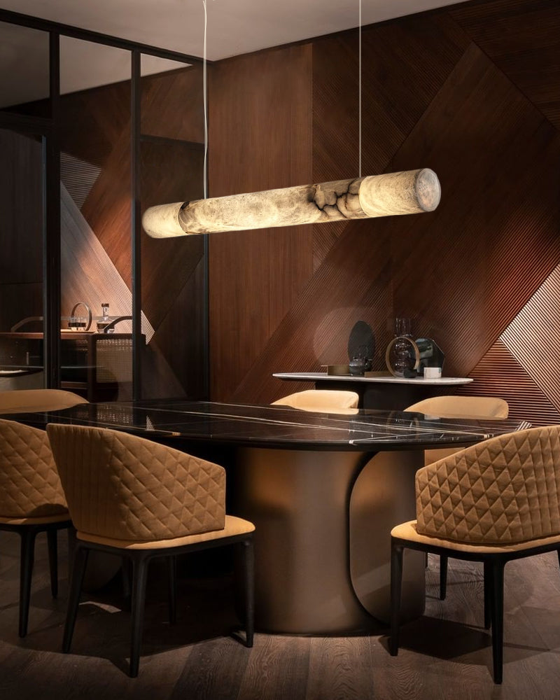 Minimalist Long Cord Ceiling Pendant Alabaster Lighting | 120/150cm Length