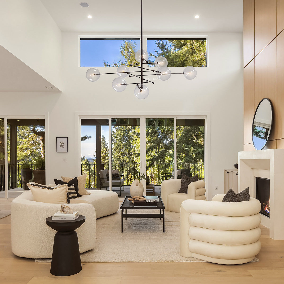 RD15 8-Light Modern Brass Chandelier - Schwung