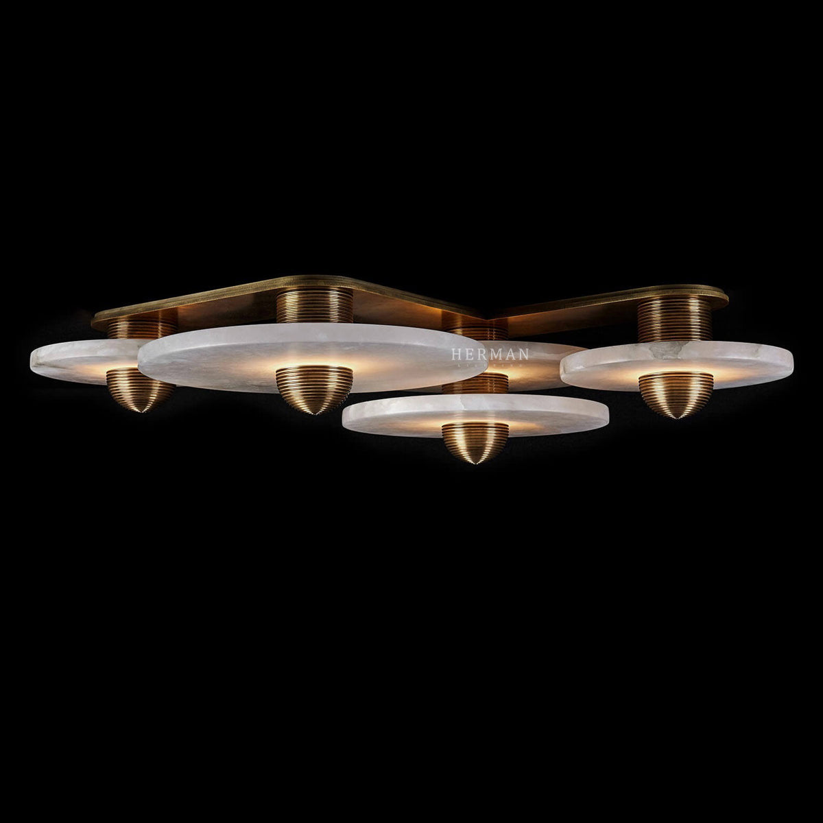 Median Alabaster Flush mount - 4 Surface