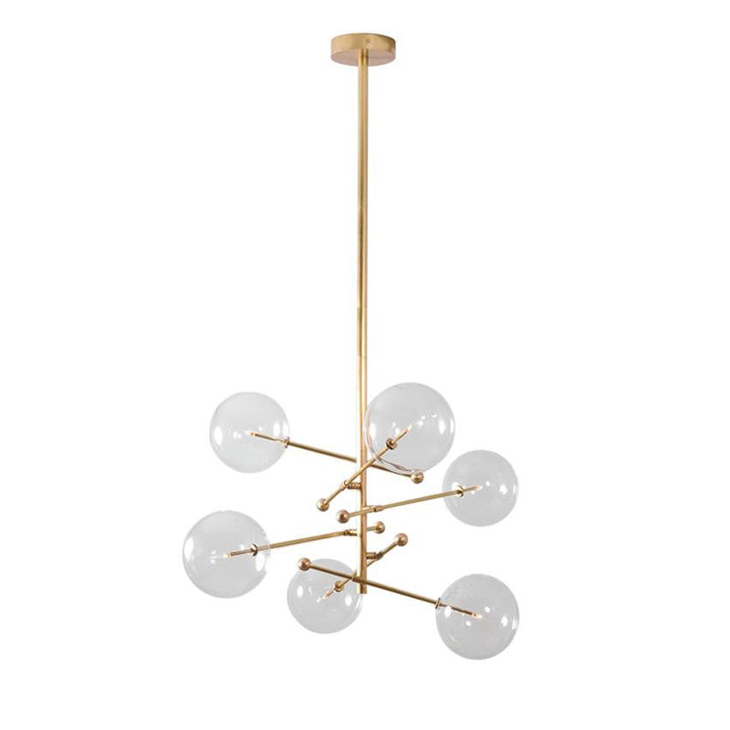 RD15 6 - Light Modern Brass Chandelier - Schwung