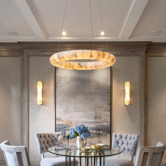Karen Alabaster Ring Chandelier