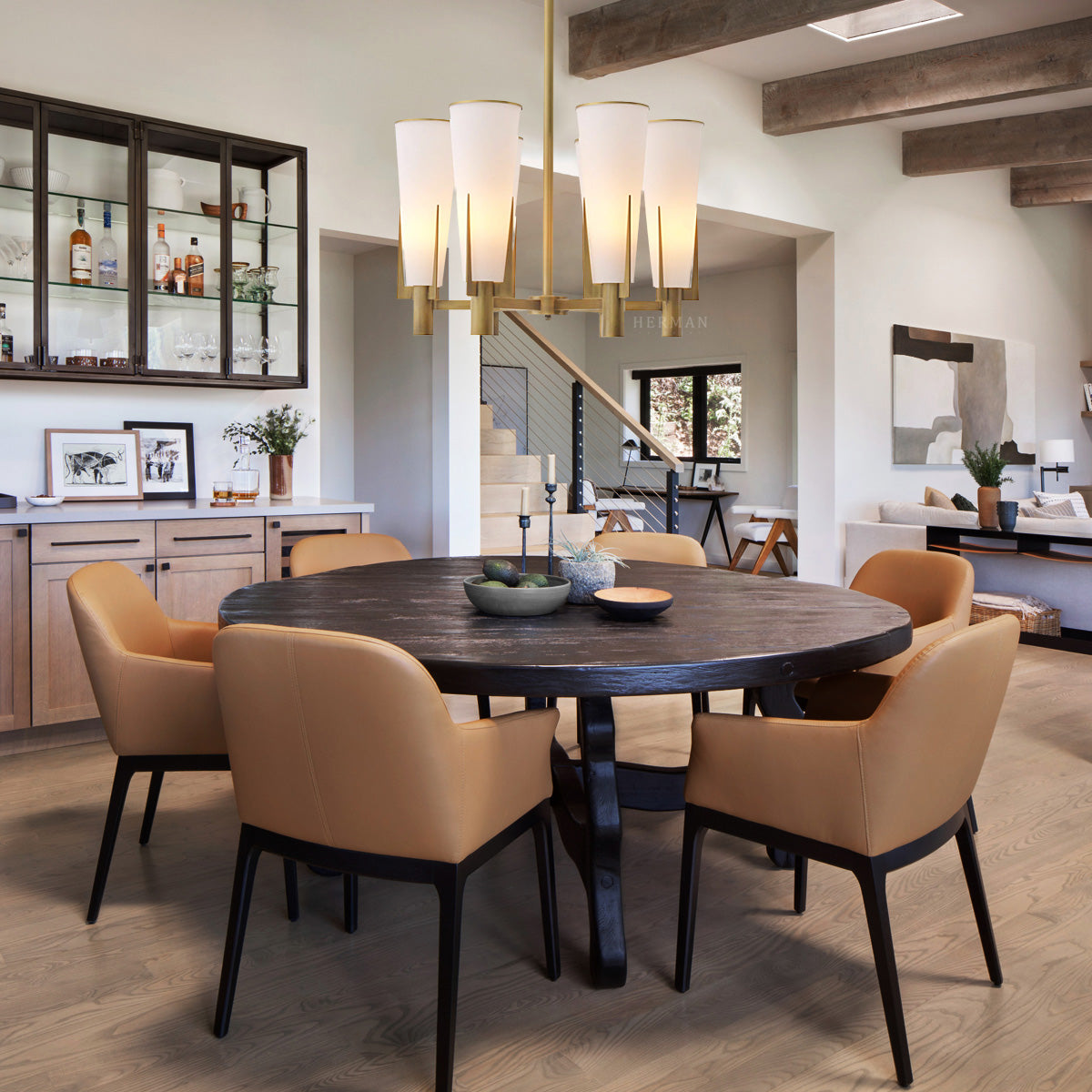 Dino Modern Brass Chandelier