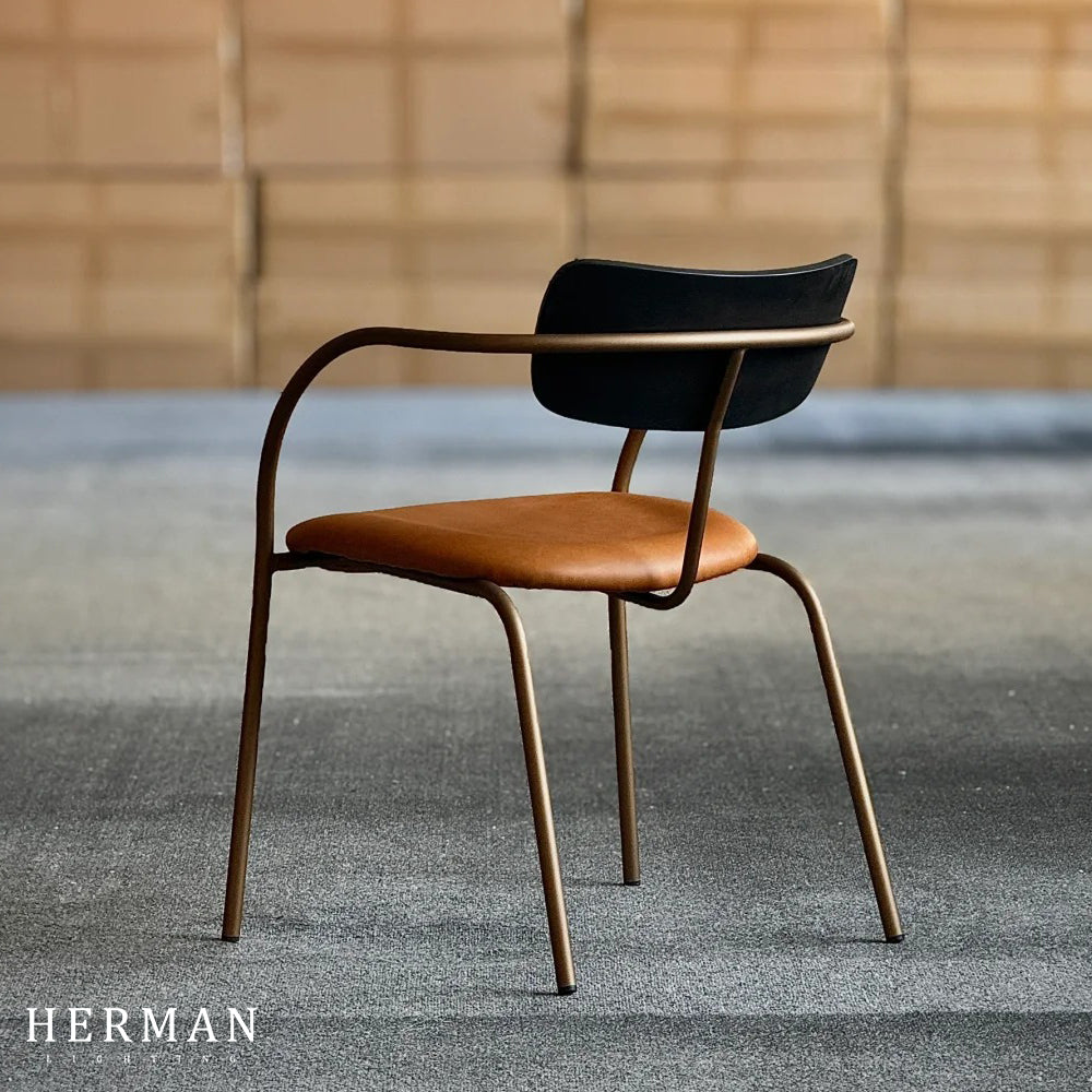 Antique Designer Metal Lounge Chair