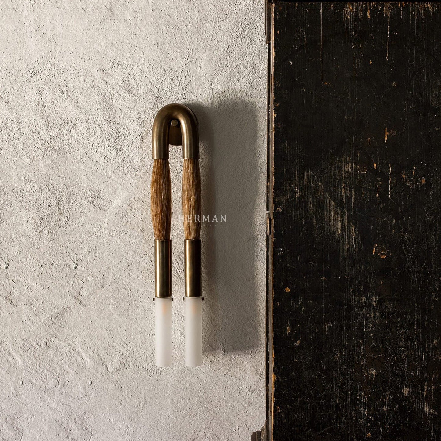 Double Head Antonia Horsehair Sconce