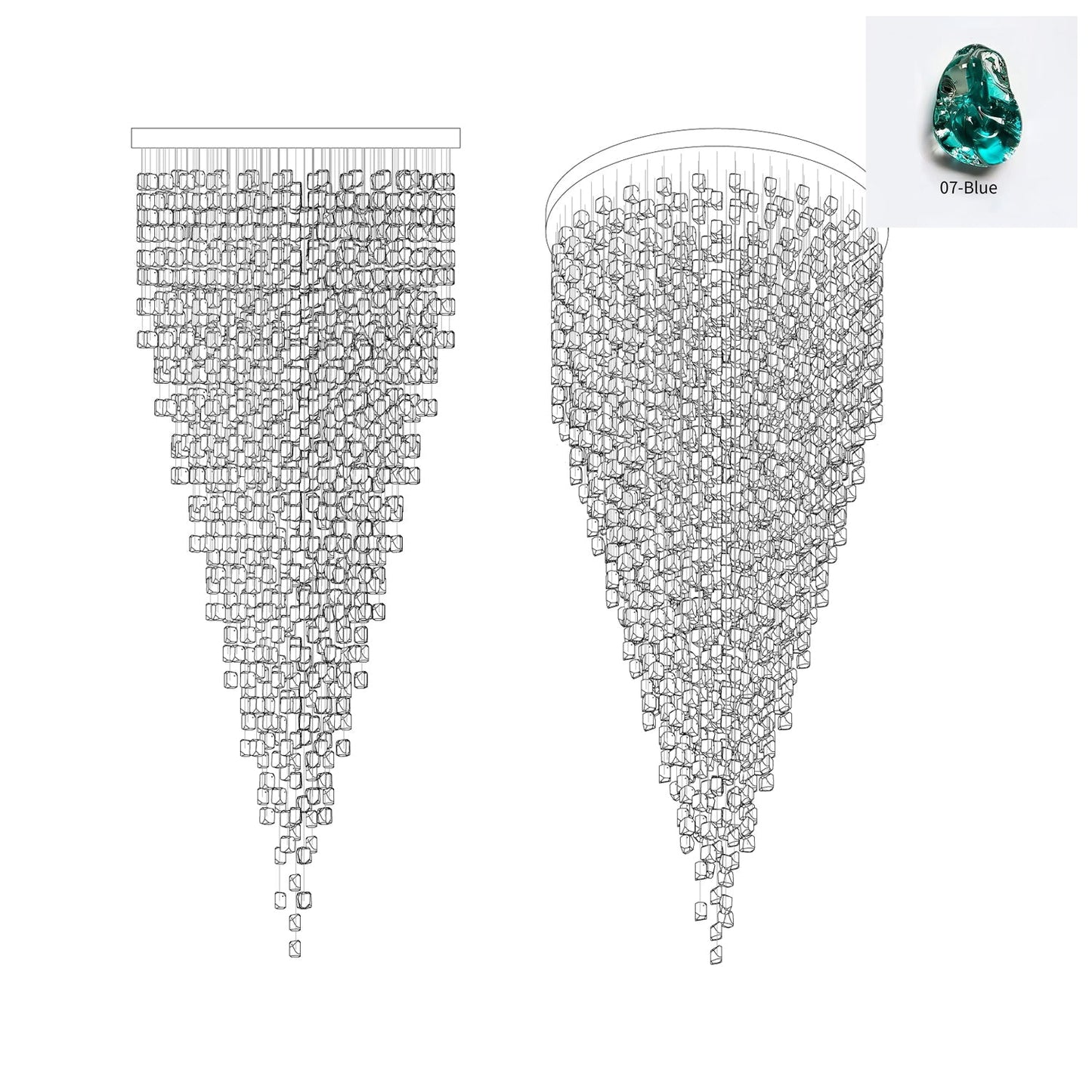 Crystal Stone Chandelier