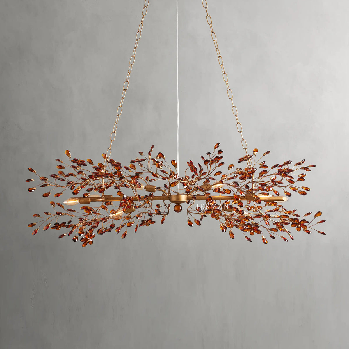 Fiore Colored Linear Chandelier 51" 68"