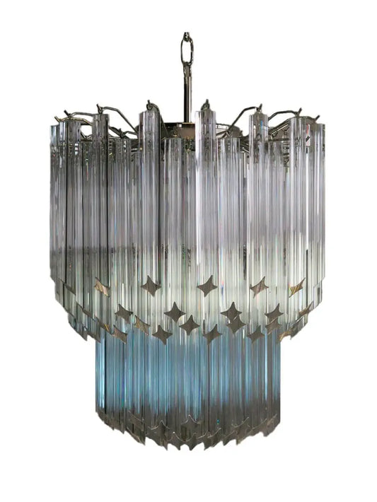 Murano Chandelier – 107 prisms – Transparent
