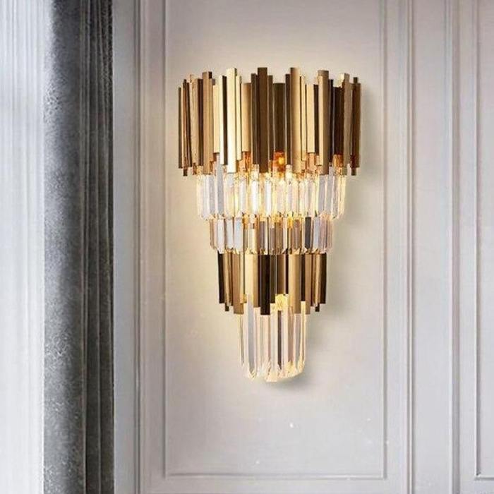 Enoch Three Tier Crystal Wall Sconce