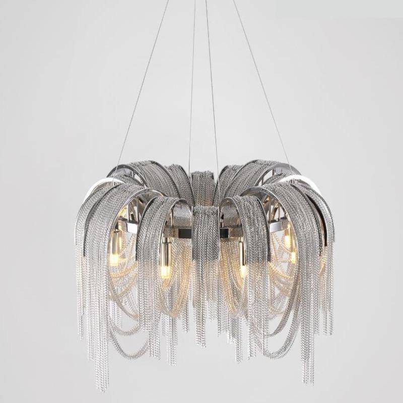 Cadena Aluminum Chain Tassel Chandelier