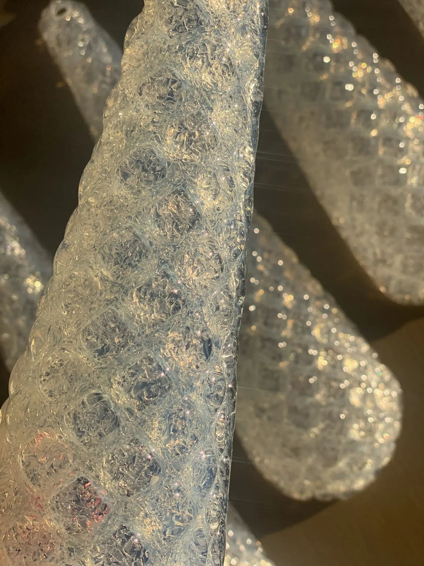 Murano Chandelier – Drop – 41 glasses – Opalino