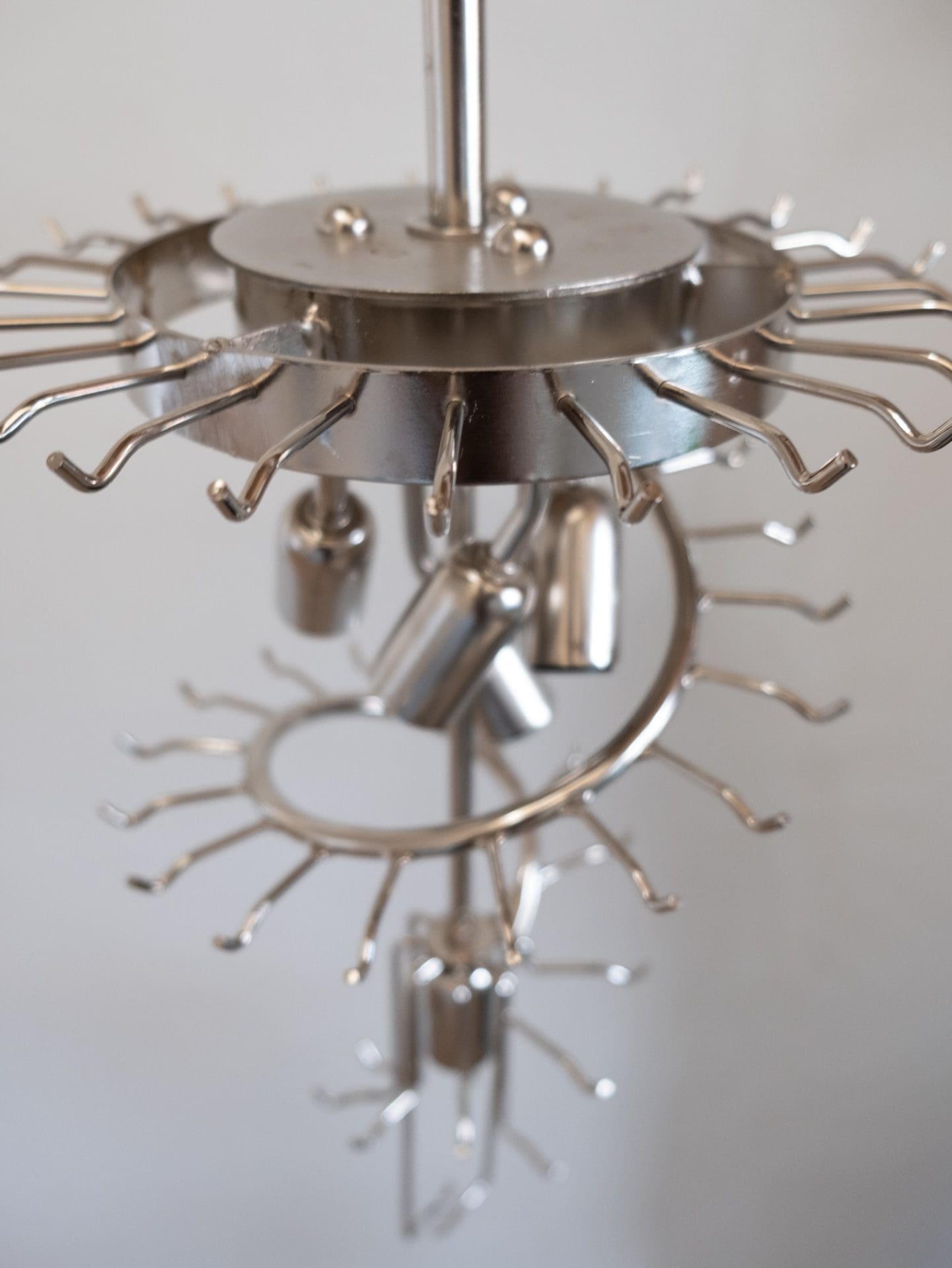 Murano Chandelier – Spiral – 54 prisms – Pink