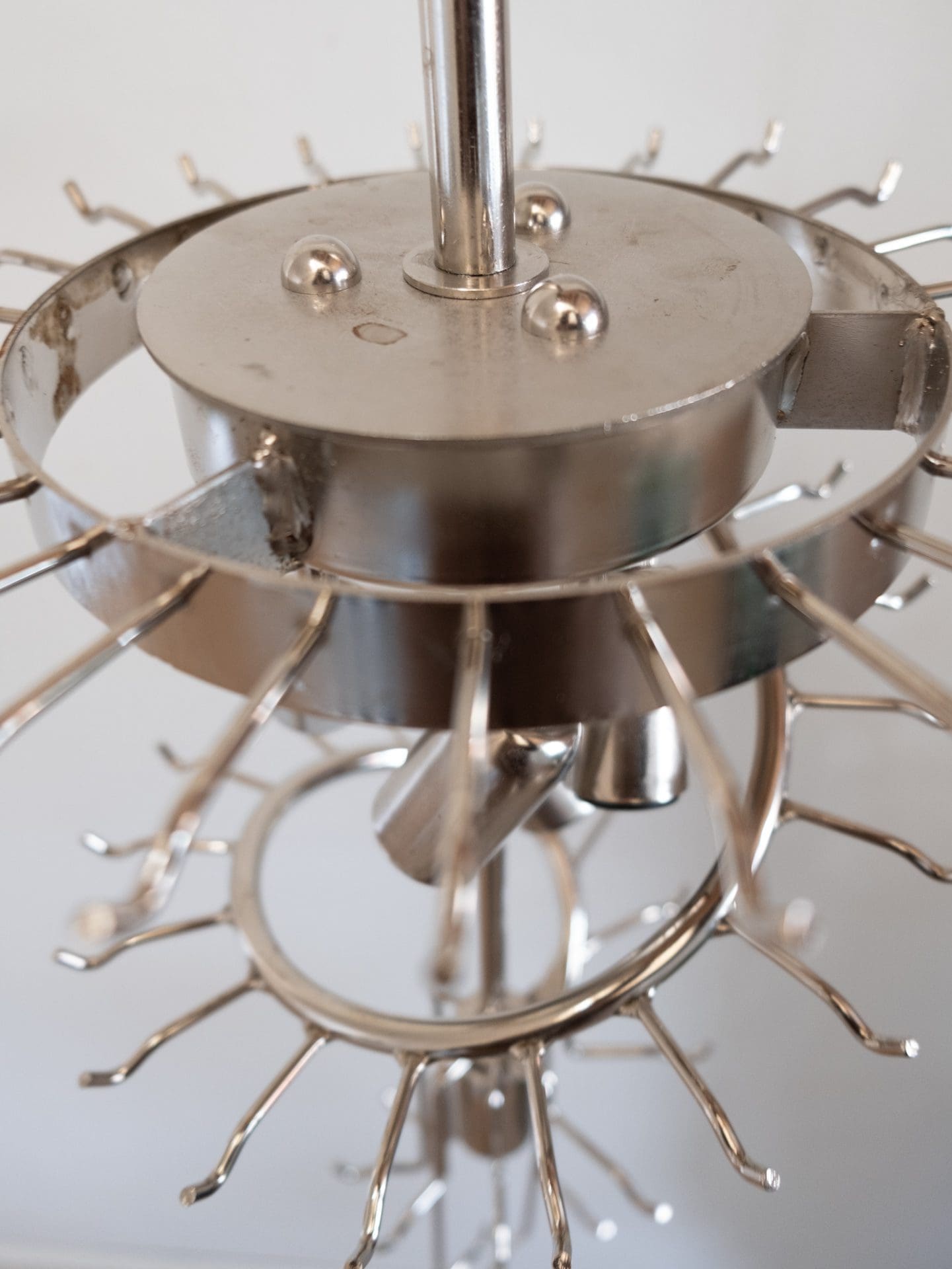 Murano Chandelier – Spiral – 54 prisms – Pink