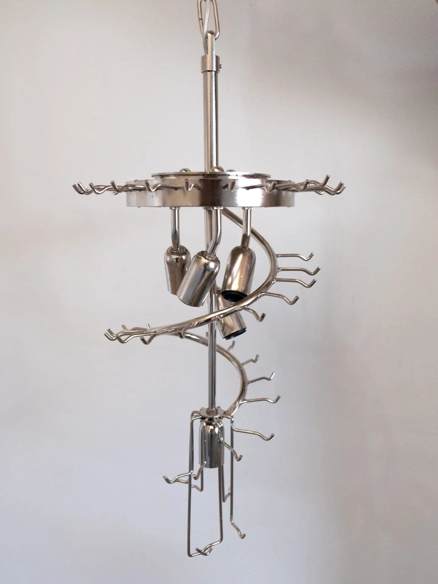 Murano Chandelier – Spiral – 54 prisms – Smoked