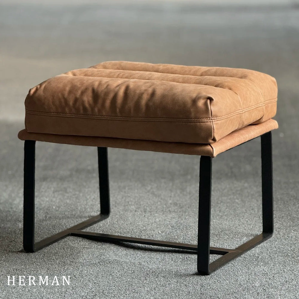 Art Leon Genuine Leather Accent Chair