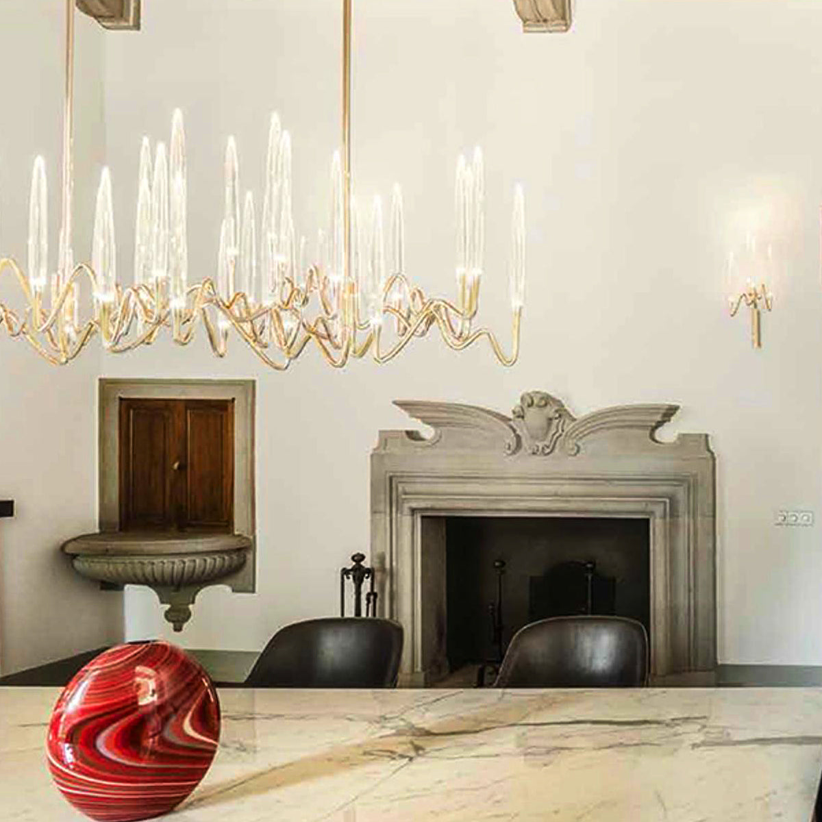 Pezzo Crystal Wall Sconce W15'' 10''