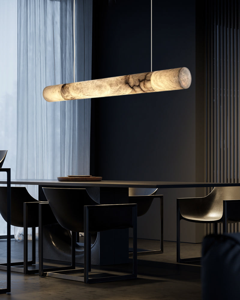 Minimalist Long Cord Ceiling Pendant Alabaster Lighting | 120/150cm Length