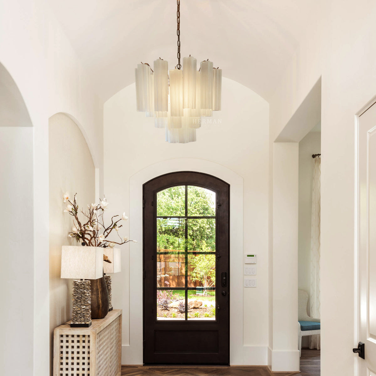 Murano Chandelier – 36 tubes – Matte white