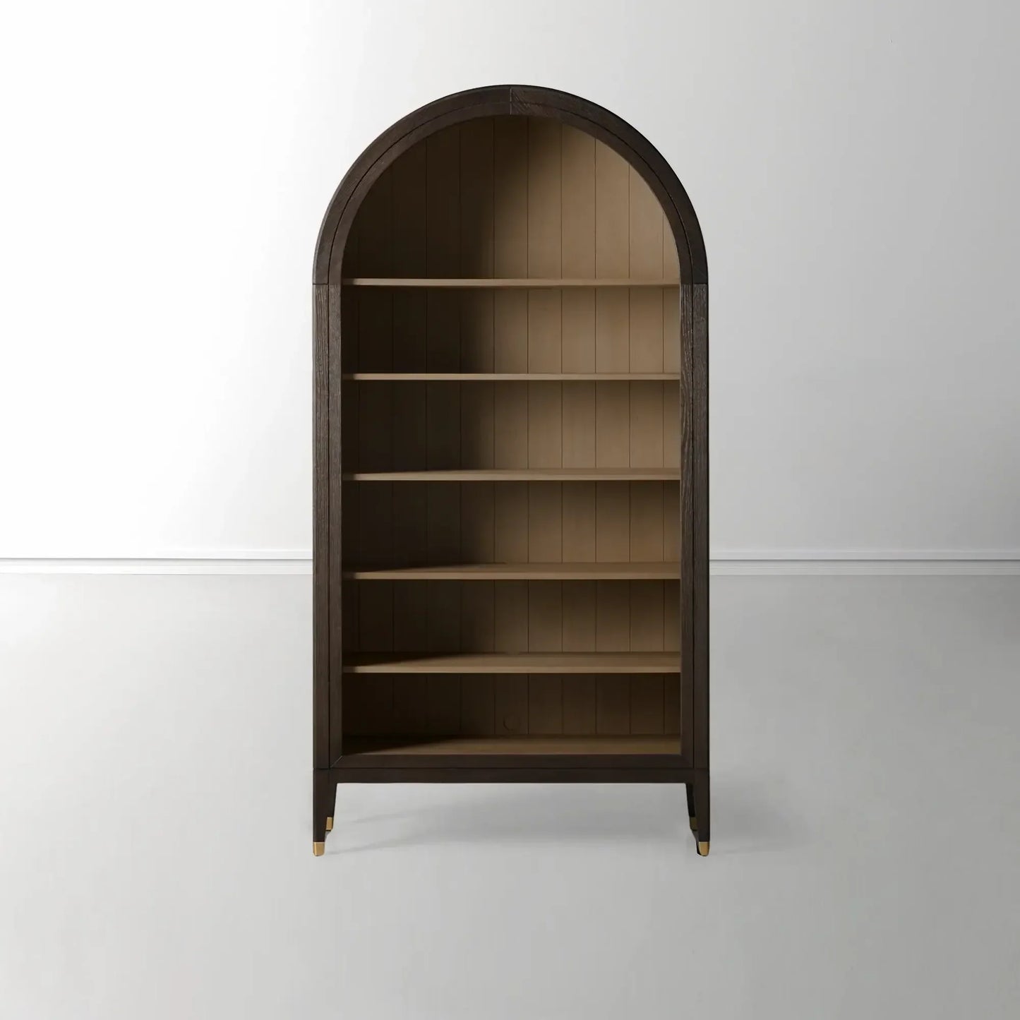 Hattie Open Bookcase in Oak 36"W 46"W