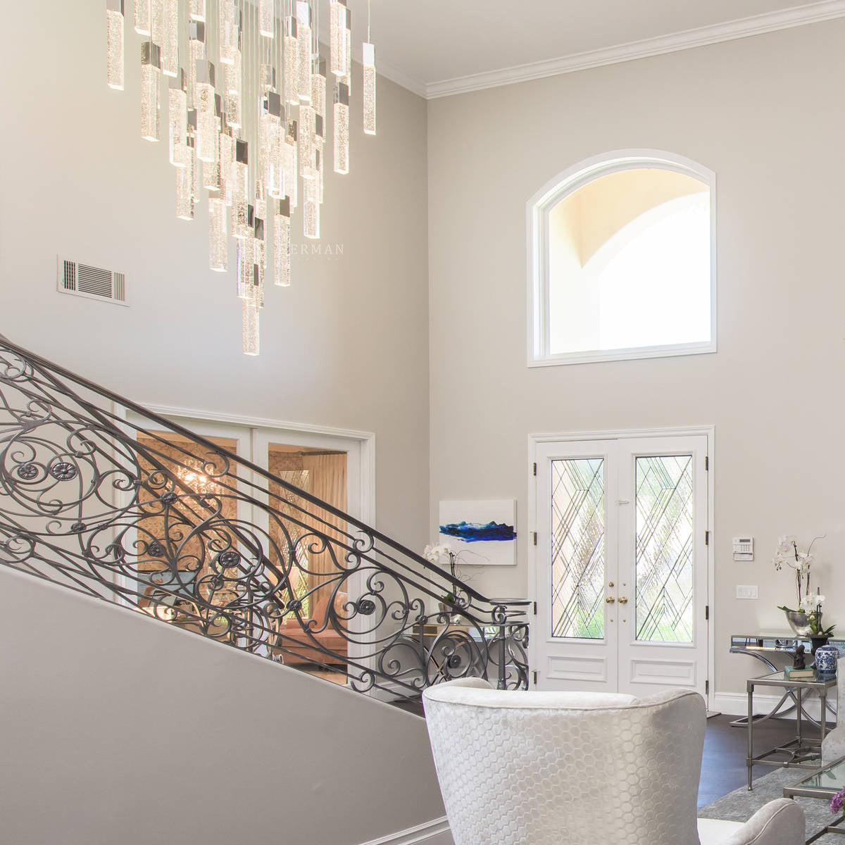 Sparkling Night Chandelier Vertical // XL  25  Light