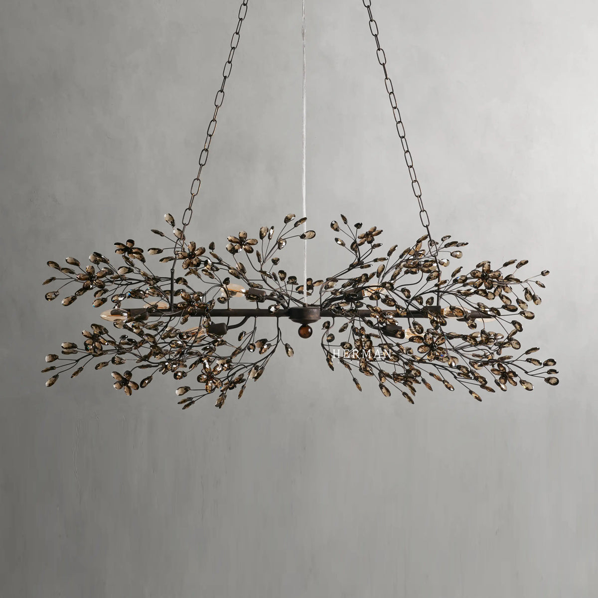 Fiore Colored Linear Chandelier 51" 68"