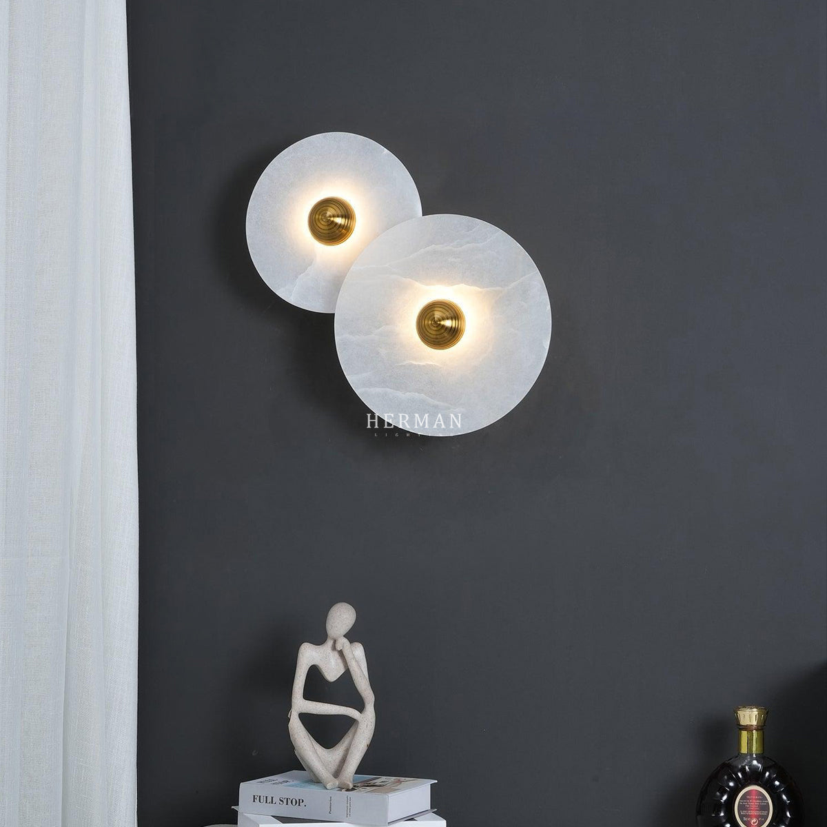 Median Alabaster Flush mount - 2 Surface