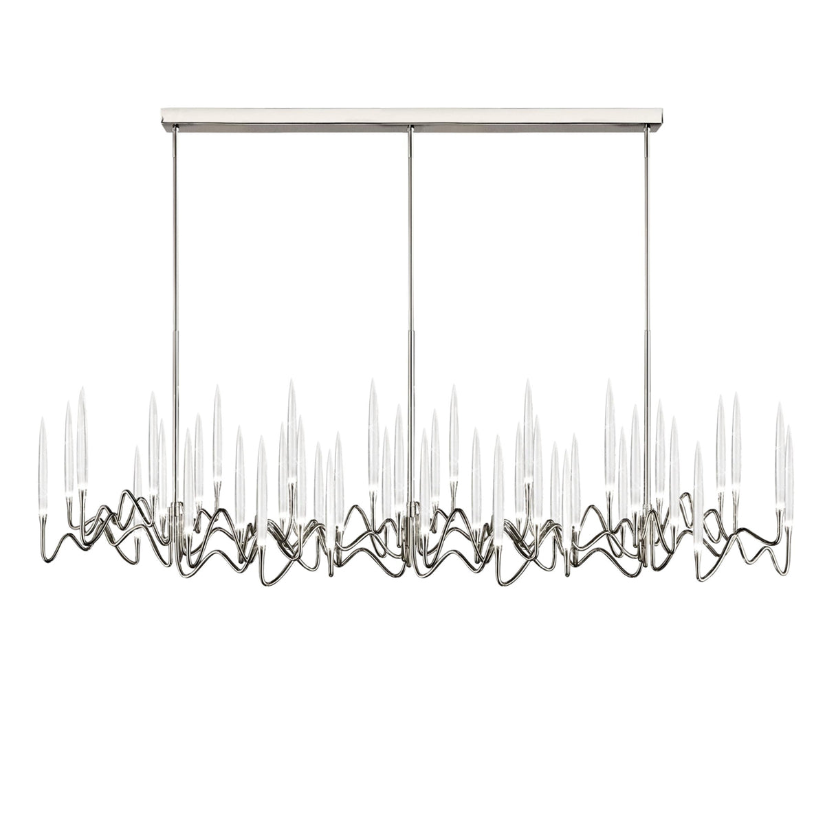 Custom Size Pezzo Crystal Long Chandelier L70''