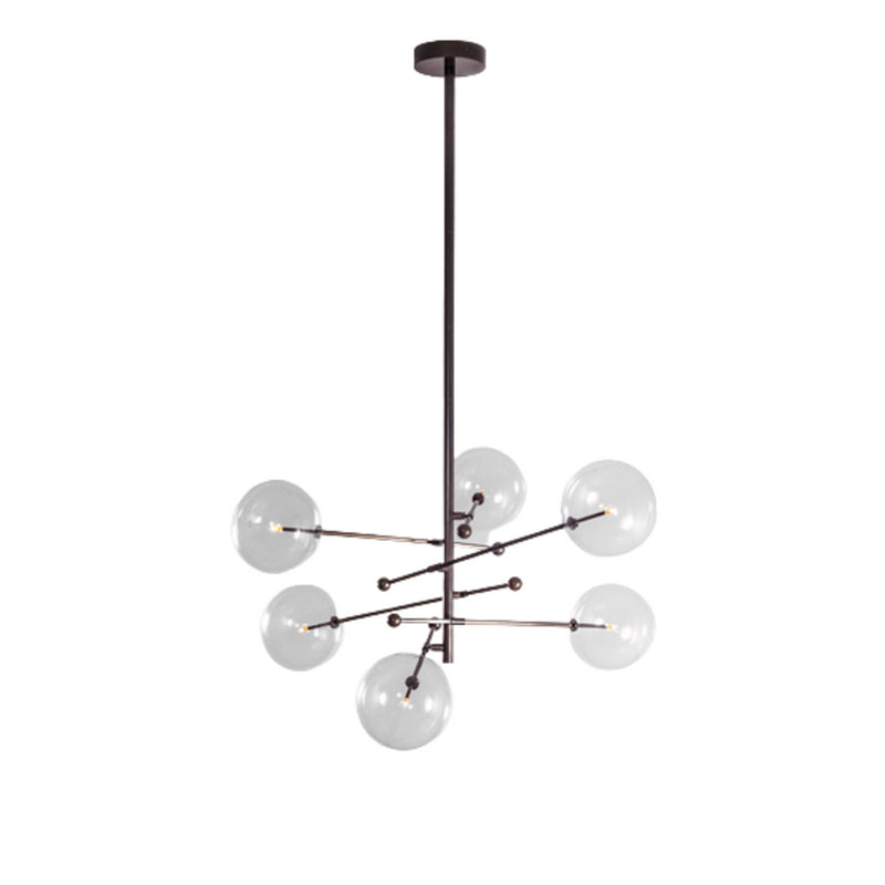 RD15 6 - Light Modern Brass Chandelier - Schwung