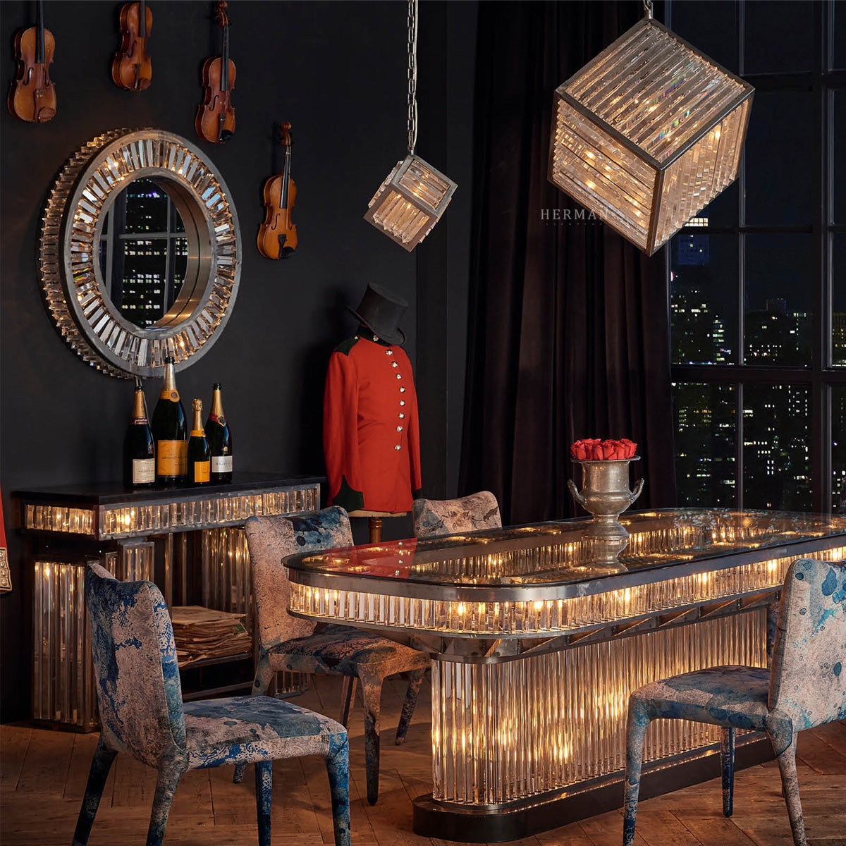 Lita Flush Mount Round Chandelier