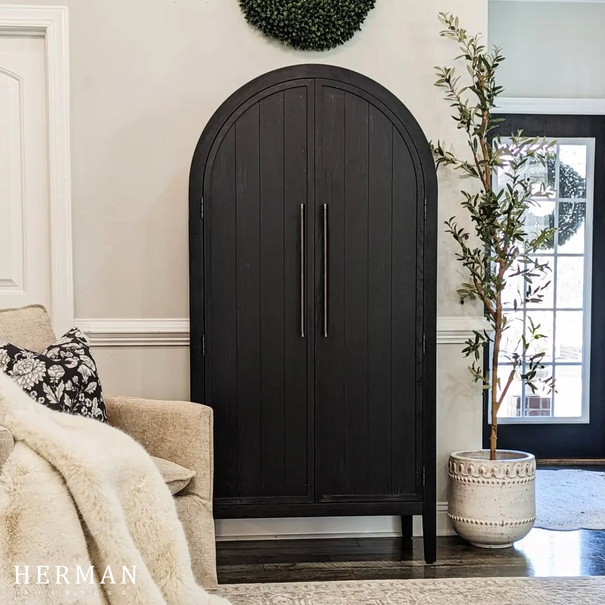 Hattie Accent Cabinet in Oak 36"W 46"W