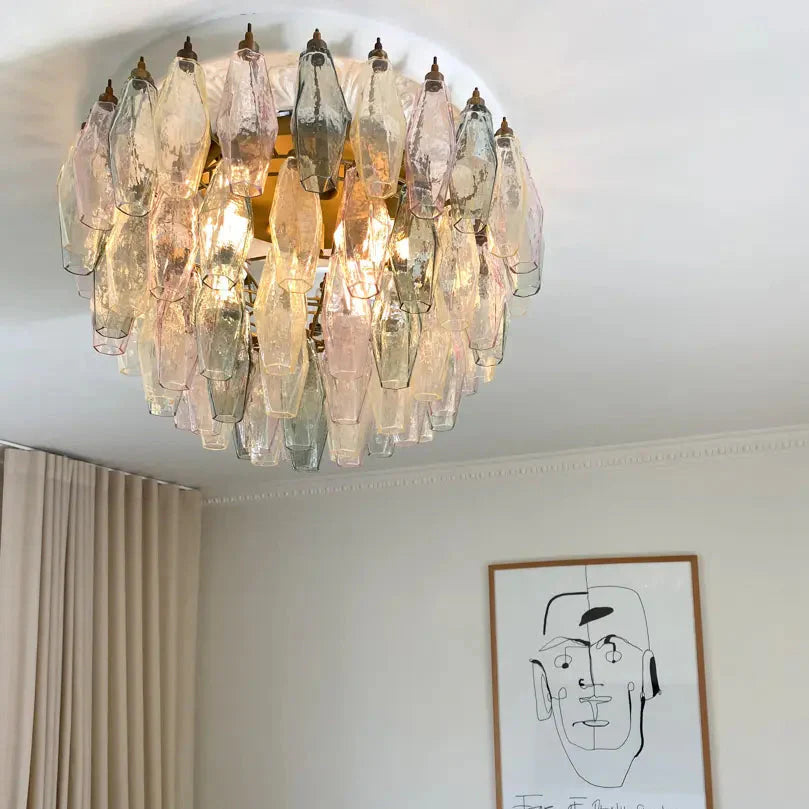 Murano Chandelier – Poliedri – 84 glasses – Multi